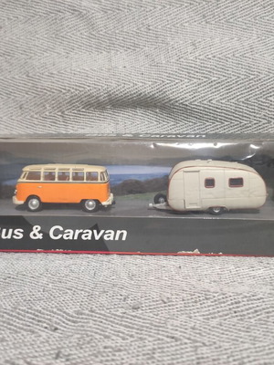 Volkswagen Bus & Caravan metal miniature 1:72 new by Imaginarium