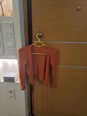 Knitted cardigan like new, light brown ekai, size M