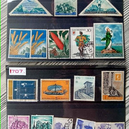 San Marino stamps like new, 2 sheets from 1950s-60s