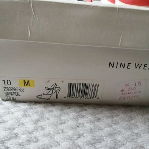 Nine West sandals new, coral, size 41, 10.5 cm heel