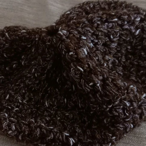 Knitted French beret new, handmade size M