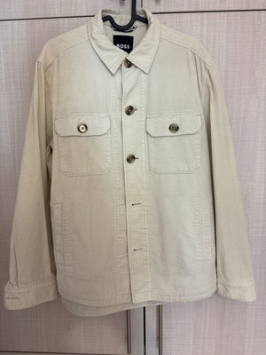 Boss Relaxed Fit Κοτλέ Πουκάμισο σαν καινούργιο, μπεζ, μέγεθος 48