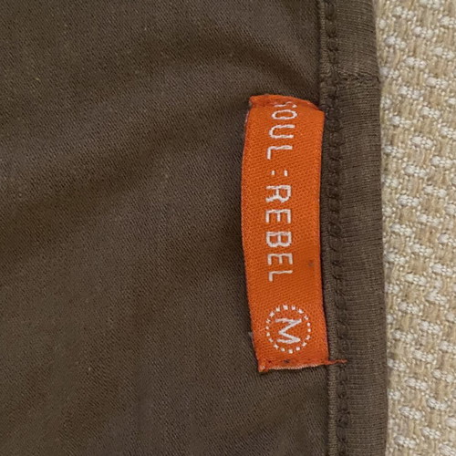 Top khaki halter neck used, fits small and medium
