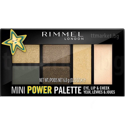 Rimmel Mini Power Palette Eye Lip & Cheek new palette with 6 colors 6.8g