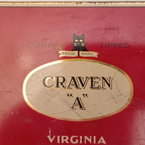 Virginia Craven A cigarette box used, London 1950