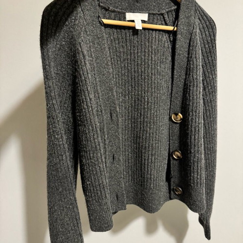 H&M cardigan thick knitted grey like new