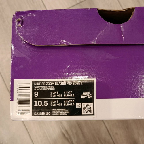 Nike SB Zoom Blazer Mid Edge Sneakers like new, white and purple