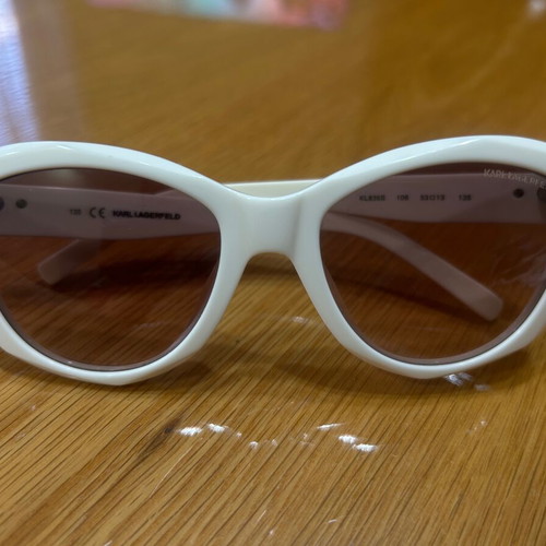 Karl Lagerfeld sunglasses used, white, women's