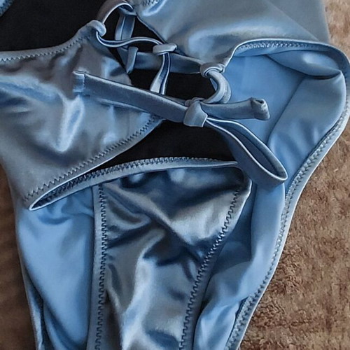Shein Plus Size Bikini Slip new, turquoise metallic