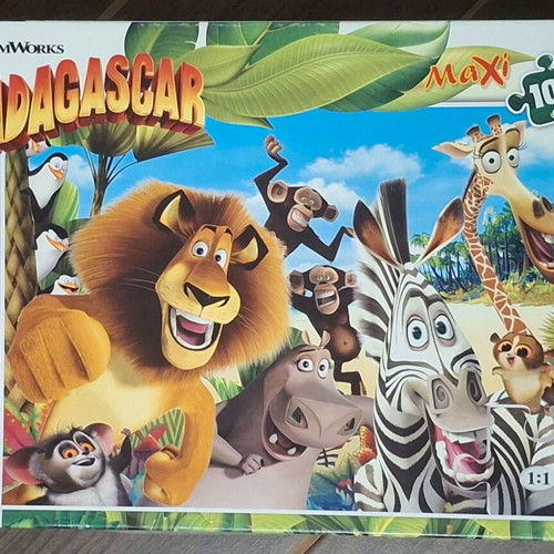 Clementoni Supercolor children's puzzles used, Madagascar and Cars, maxi pieces