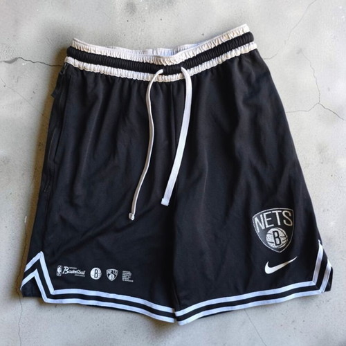 Nike NBA Brooklyn Nets 75th Anniversary Mesh Basketball Shorts, black large