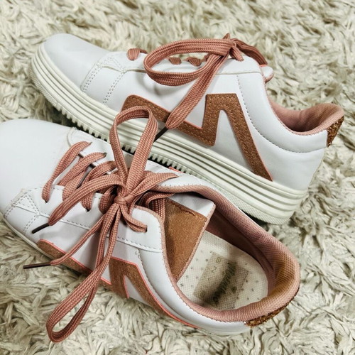 Mairiboo pink sneakers with rhinestones like new, women's casual shoes