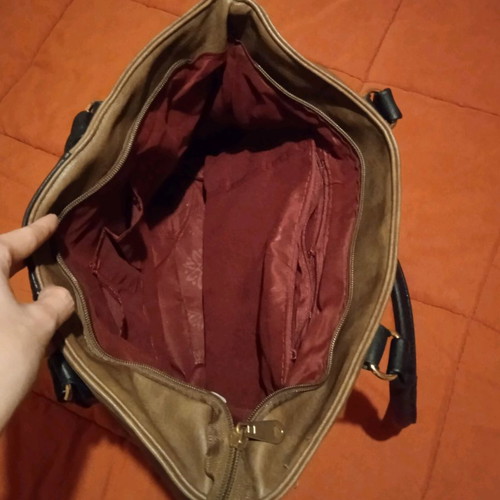 Shoulder bag like new, black and brown leatherette