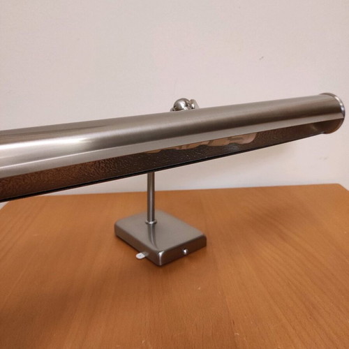 Double wall light fixture silver matte nickel new ideal for paintings