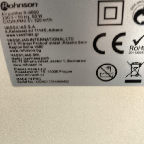 Rohnson Air Ionizer New