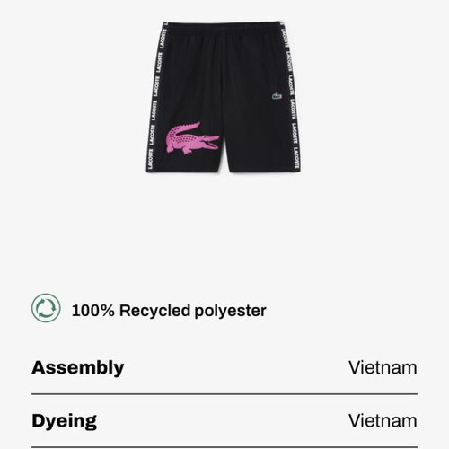 Lacoste pants new with tags, black and pink, XL