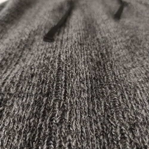 Knitted women's mini dress gray like new