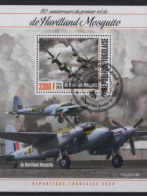 De Havilland DH.98 Mosquito 2020 stamp new, military aviation