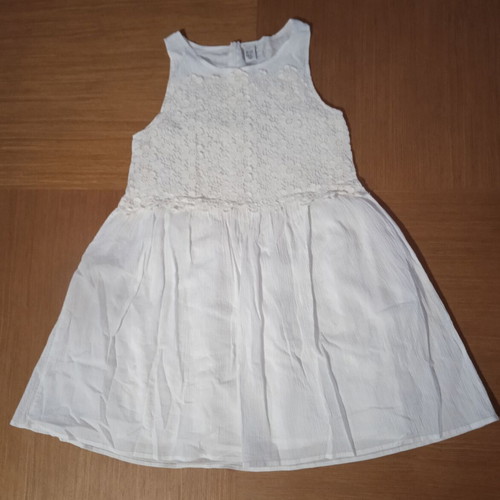 Zara kids dress with lace like new, white, size 152 cm