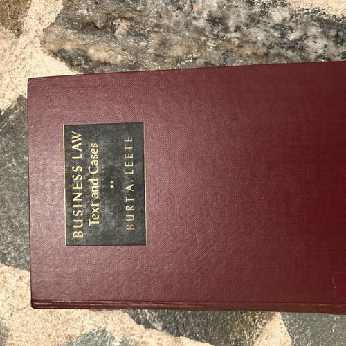 Business Law Text and Cases used book 1978