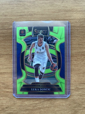 Luka Doncic 2025-26 Panini Select EuroLeague Neon Green Prizm card new