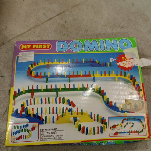 Domino game used, board