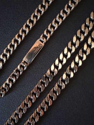 Hip-hop metal necklaces Bershka used, set of 2 silver chains