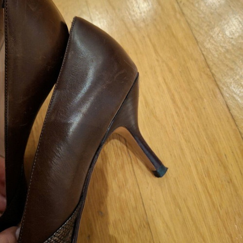 Kalogirou leather pointed brown pumps size 40 like new