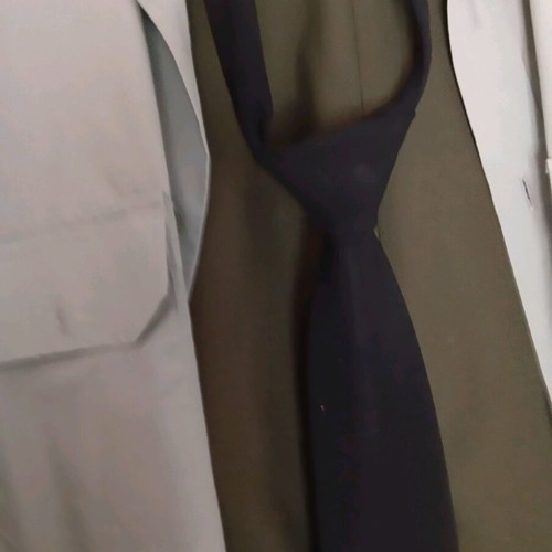 Summer uniform trousers with shirt and tie like new, green