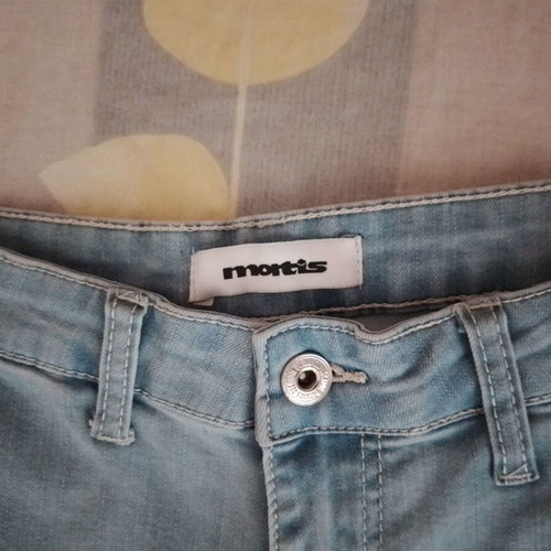 Matis cropped jeans size 38 new, blue with side buttons