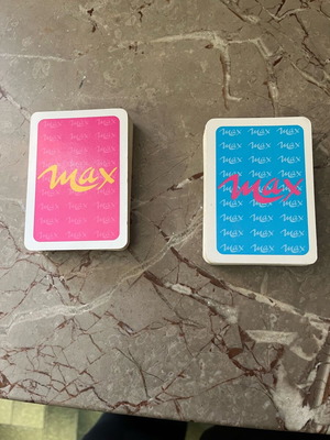 MAX playing cards used from MAX magazine