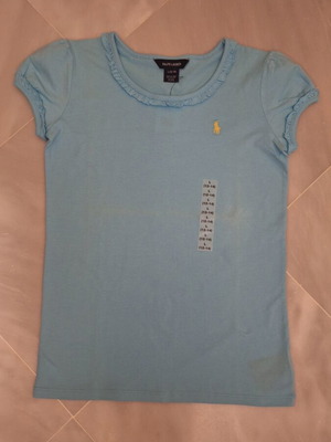 Polo Ralph Lauren girls' turquoise T-shirt large (12-14) like new