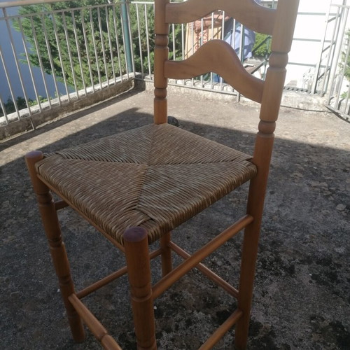 Wooden stools used, set of two