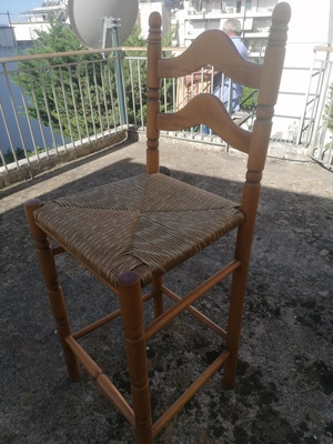 Wooden stools used, set of two