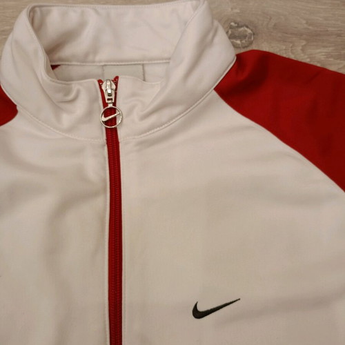 Nike Y2K track jacket used white-red raglan fit