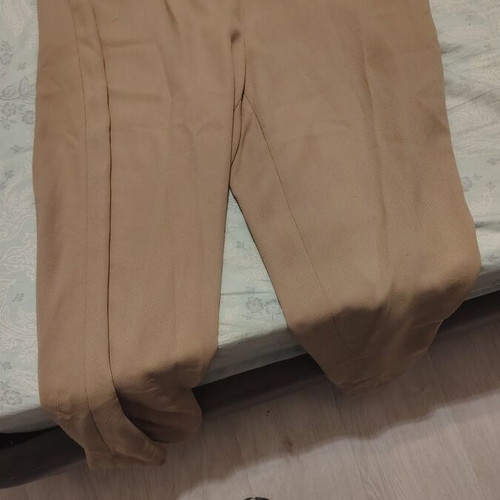 Beige office pants straight fit used, size S