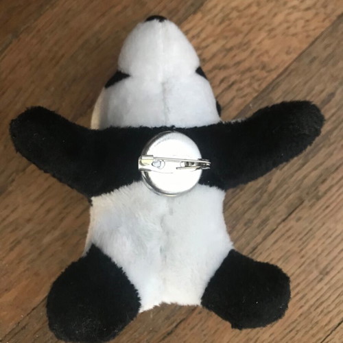 Panda bear pin new, plush, children's decorative
