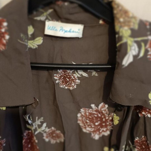Ulla Popken spring shirt new, beige and brown, size XXXL