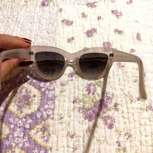 Stradivarius butterfly-shaped sunglasses unused with case and cloth