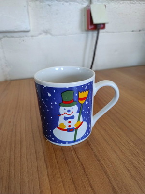 Coffee mug used, Christmas design