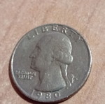 Quarter dollar 1980 new