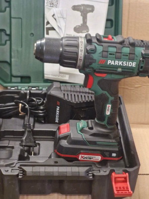 Parkside cordless screwdriver with battery and charger, new