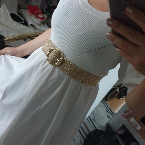 Zara long white dress like new, size S