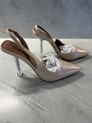 Call It Spring Iridescent Champagne Vegan Slingback Pumps EU 37.5