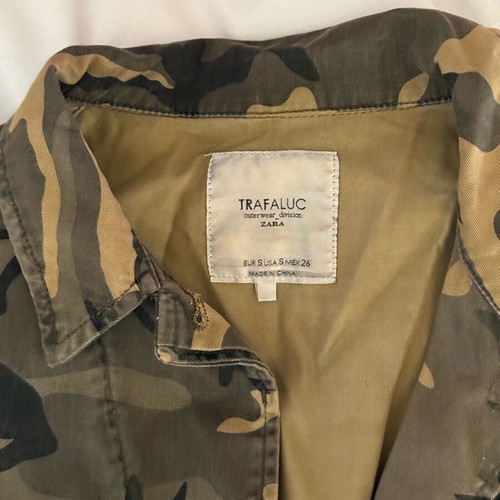 Zara military jacket used, size S, green