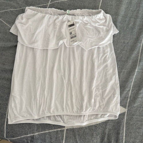 White strapless blouse Benetton new, Small