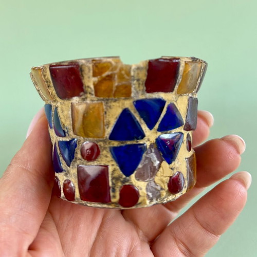 Ethnic colorful tealight candle holder