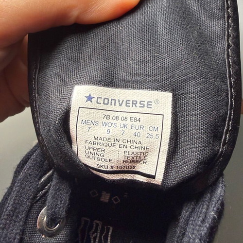 Converse All Star athletic shoes like new, size 40, black
