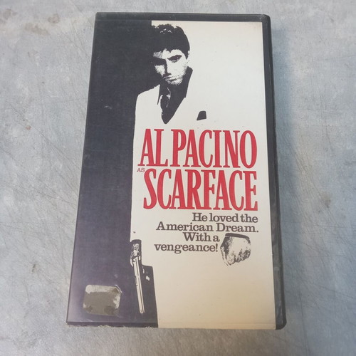 Scarface VHS movie with Al Pacino used, 1980s