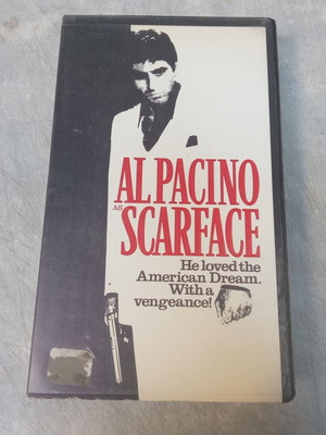 Βιντεοκασέτα ταινία Scarface με Αλ Πατσίνο μεταχειρισμένη, δεκαετίας 1980